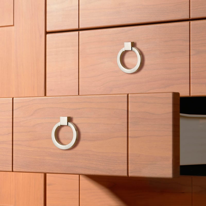 Rddconkit Modern Cabinet Drawer Pull Handle Dresser Wardrobe Cupboard Knob Ring Pack of 4 (Brushed) - Image 5